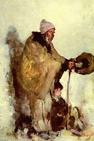 Nicolae Grigorescu Bretonischer Bettler oil painting image